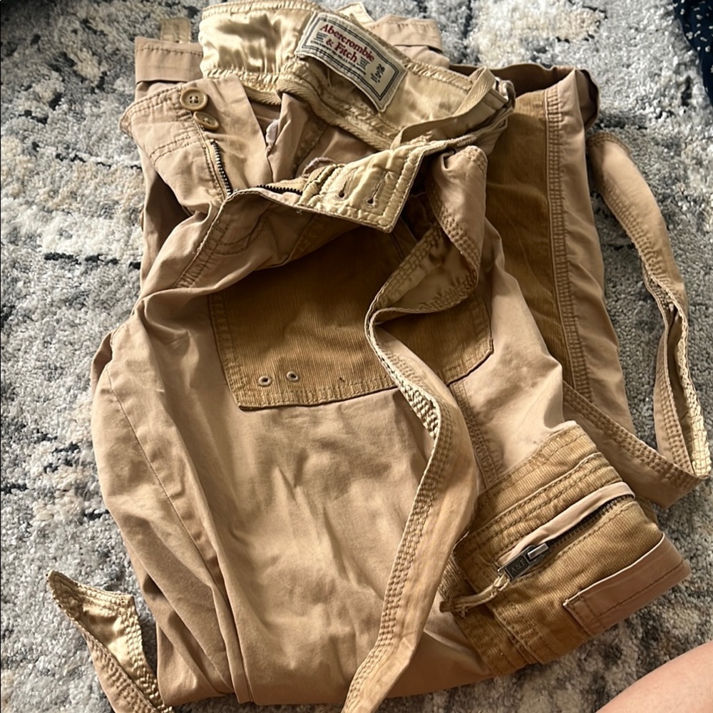 Abercrombie & Fitch Tan Boot Cut Flare Pants